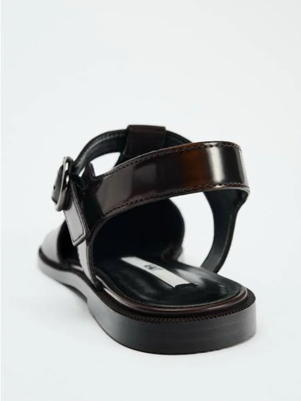 Zara Chocolate Brown Patent Mary Jane Shoes - Picture 3 of 7